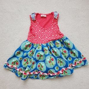 Matilda Jane Be Mine Sara Top It's A Wonderful Parade Strawberries Hearts